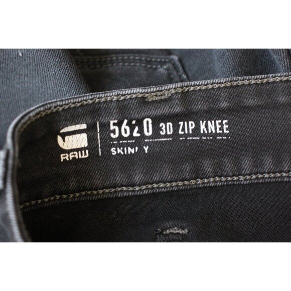 G-Star Raw Mens 33 x 32 5620 3D Zip Knee Skinny Jeans M1061 - Picture 4 of 5